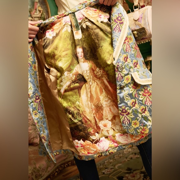 Aratta Renaissance Silk Jacquard Blazer, Size XS Bridgerton Jacket - Picture 8 of 17